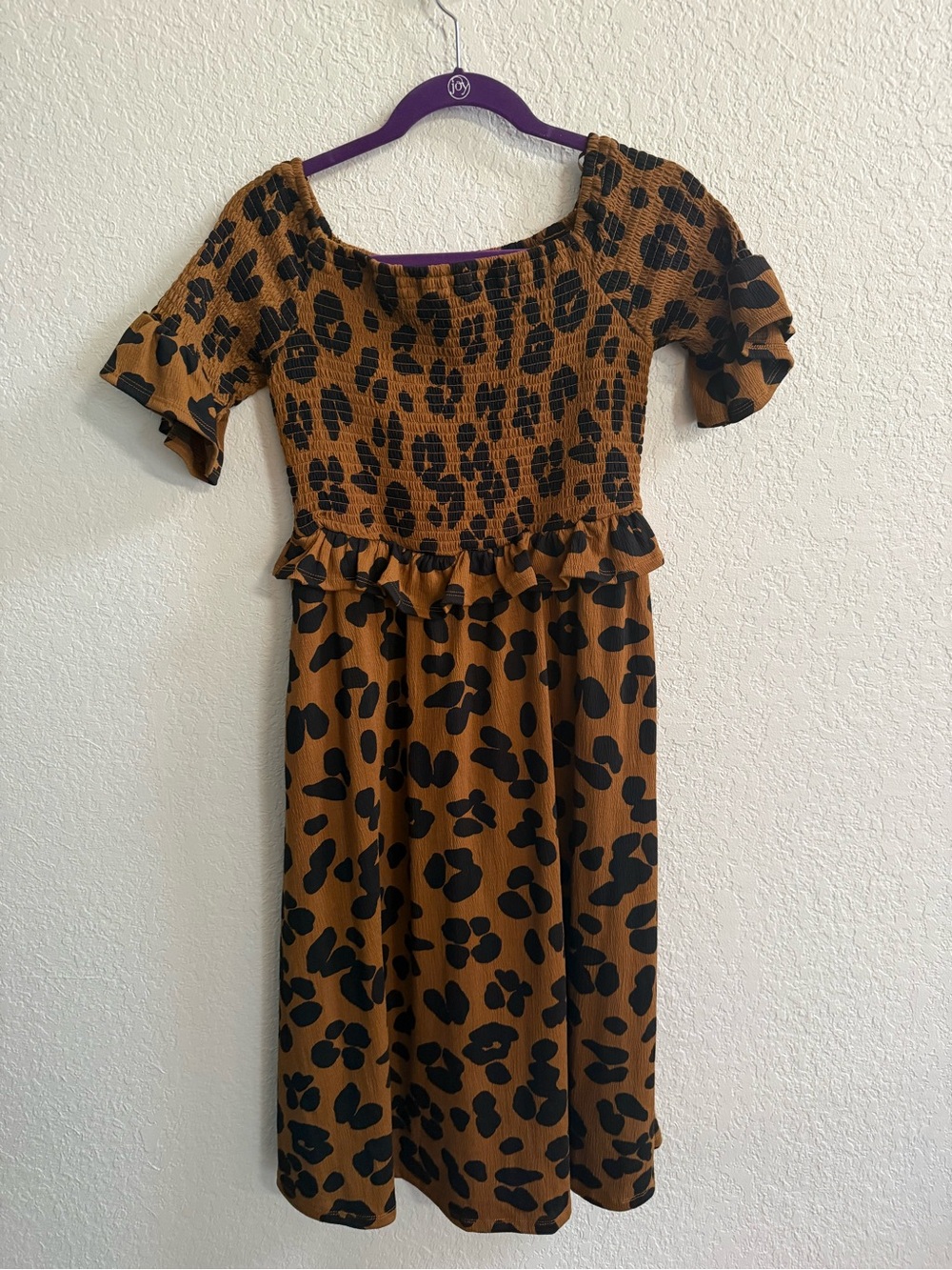 Who What Wear Leopard-Print Smocked
